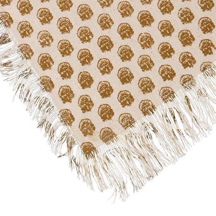 Nappe - India - 150 x 250 cm - Coton - Beige - Rectangulaire