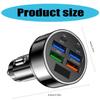 6 In 1 MultiPorts USB C Car Charger With Digital Display For Phone Fast Charging Adapter Safe Car Charging Adapter