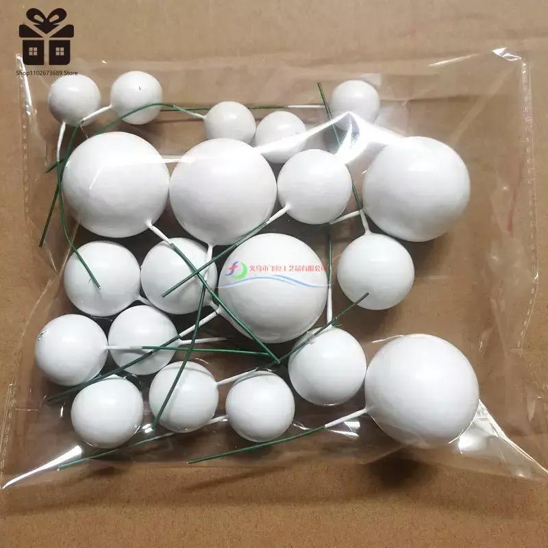 20PCS Cake Topper Ball Set 2cm-4cm Spheres DIY Birthday Cake Decoration for Party Celebrate Wedding Glitter Balls
