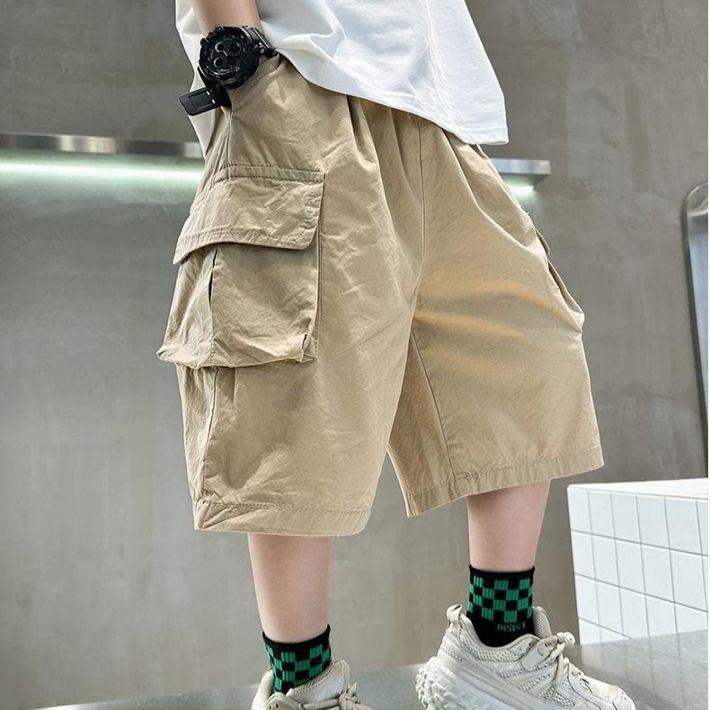 Sommer Kinder dünne abgeschnitten Arbeitshose lose Sporthose Jungen Shorts Trend