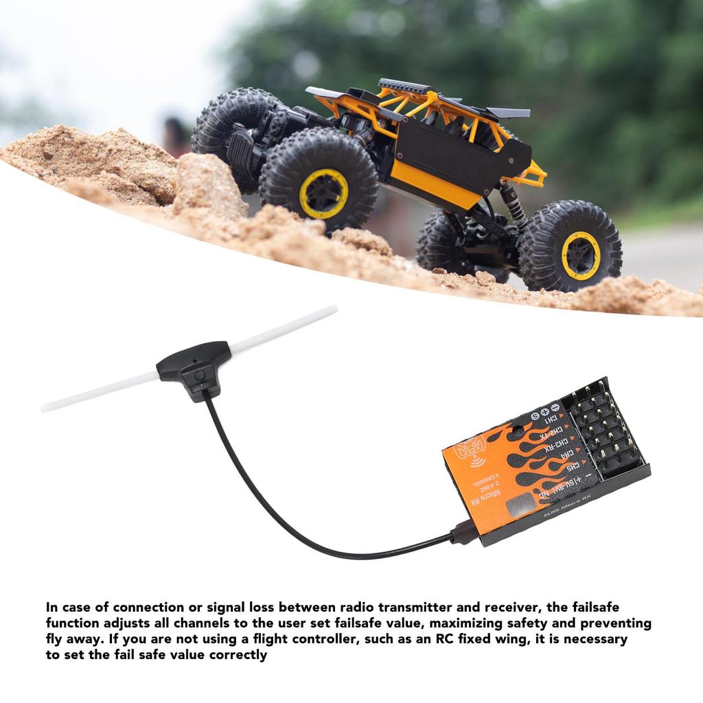 Receptor Micro ExpressLRS, Saída PWM de 5 Canais IPEX MHF Módulo Micro ELRS com Antena T, Módulo Receptor ExpressLRS para Helicóptero Carro Barco RC