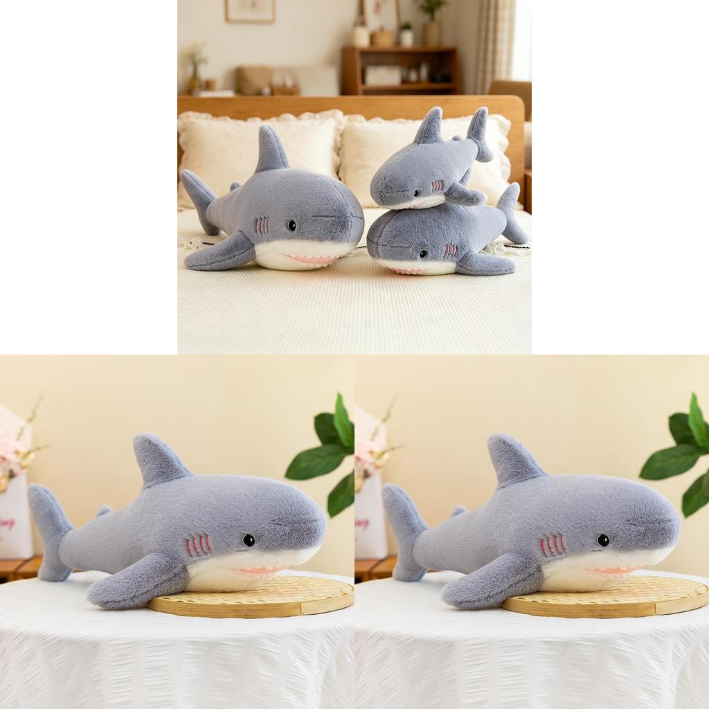 Cute Shark Plush Pillow Toy With Cartoon Design For Kids And Giftgiving