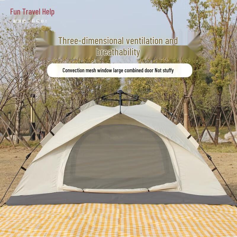 Quyoubang Portable Outdoor Waterproof High-Altitude Camping Tent