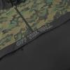 Vans Camouflage Patchwork Sports Casual Hooded Fitted Long Sleeve Jacket Unisex Jacket Black VN0A48A1BLK