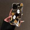 Halloween Retro Ghost Pattern Mirror Acrylic Phone Case For iPhone 17 16 15 Pro Max 14 13 12 11 XS X XR 7 8 Plus Bumper Cover