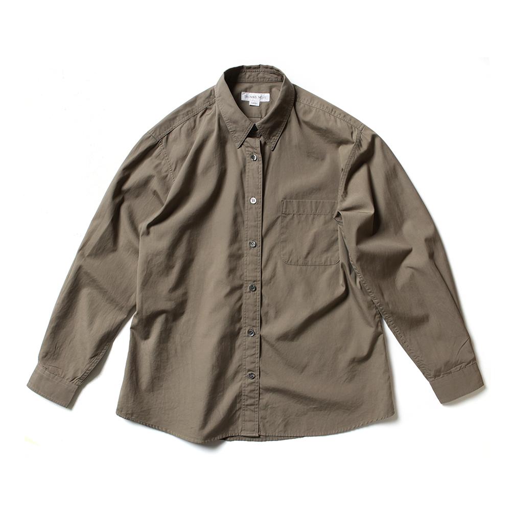 THOMASMORE Pima Snapdown Shirt - Dust Olive