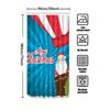 Tu Christmas Shower Curtain Santa Claus Holiday Festive Bathroom Decor Waterproof Xmas Pattern Home Textile Gift Idea