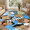 Custom Name Personalized Detective Conan Print Round Rug, Versatile Home Decor Carpet, for Playroom, Apartment, Balcony, Entryway, Hallway Gift