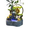 Feng Shui Wheel Fountain for Attracting Wealth: Rockery Water Feature for Office, Living Room, or Entryway - Perfect Housewarming Gift