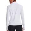 Under Armour Tricou Sport Casual cu Fermoar Scurt pentru Alergare Antrenament Mânecă Lungă Femei topuri Alb 1365632-100