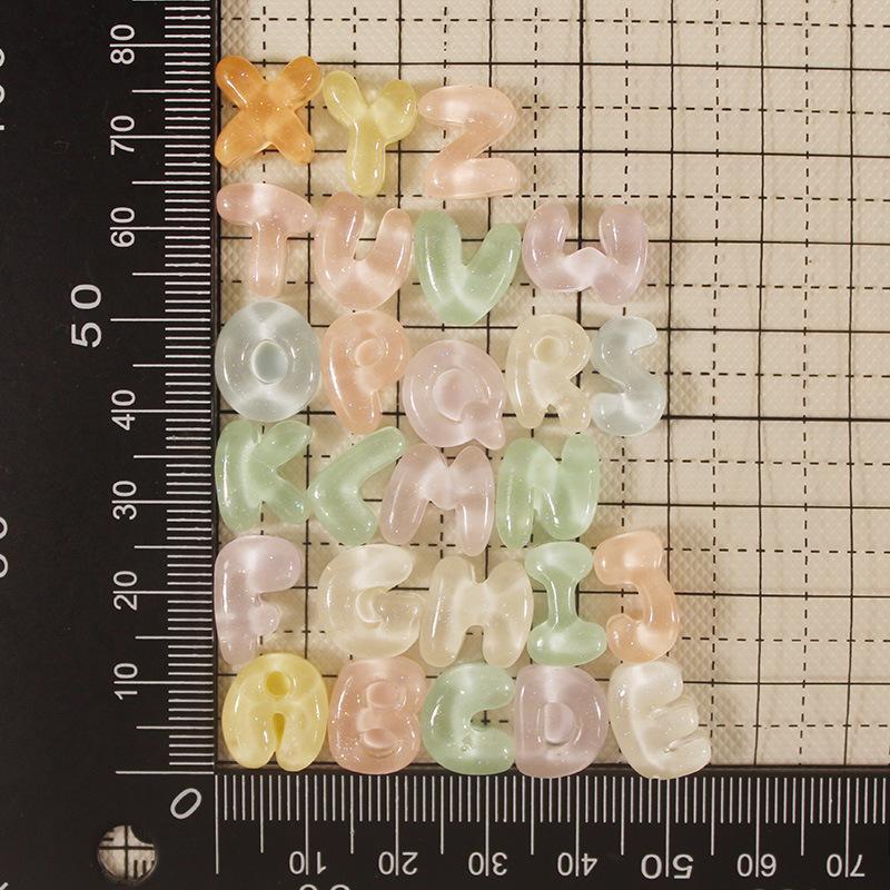 Acrylic Alphabet Beads 50PCS Smooth Surface Pastel Candy Color for DIY Jewelry Bracelet Anklet Kids Craft