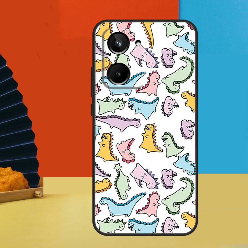 Fun Dinosaur Pattern Dino For Realme C75 C71 C55 C53 C67 C61 C33 C63 C51 10 11 12 13 14 Pro Plus C65 GT7 15 Pro Case