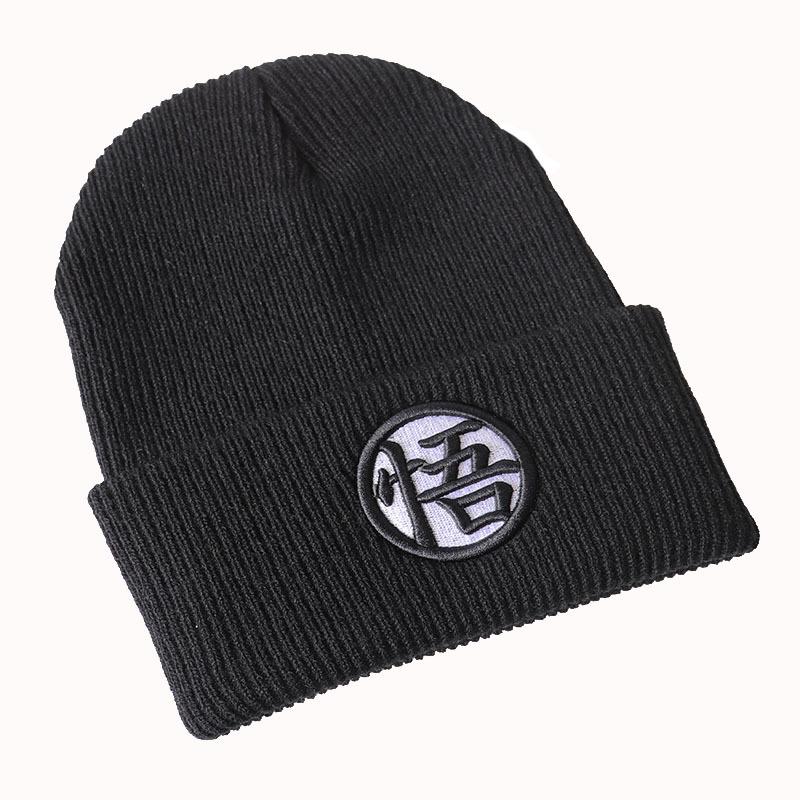 New Dragon Ball Anime Goku Three-dimensional Embroidered Cartoon Student Knit Hat, Unisex Woolen Beanie, Cold Weather Pullover hat5Color