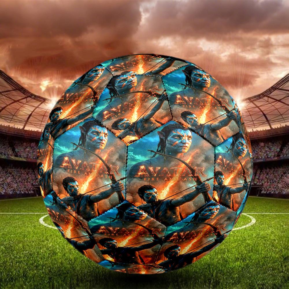 Avatar Print Size 5 Soccer Ball, Standard Match Football for Sports Game and Team Practice, Ideal Gift for Soccer Fans