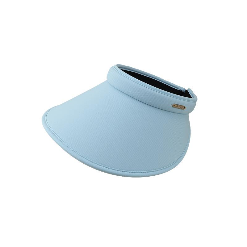 

Women s Summer Outdoor Hat Large Brim Face-Slimming Open-Top Sun Protection Wide Brimmed Outdoor Fashion Accessory 56-58cm светло-синий
