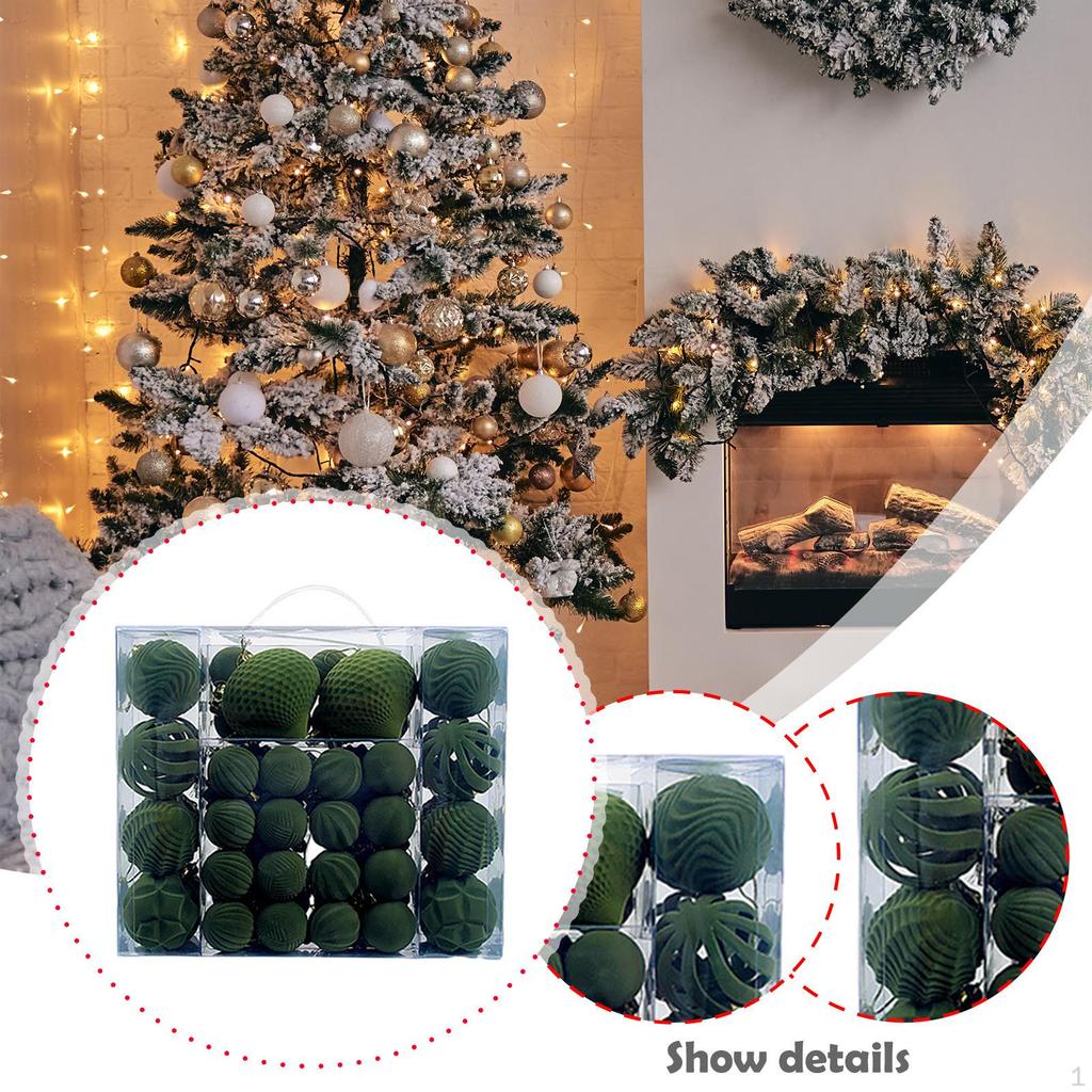 48 Pieces Christmas Ball Ornaments Shatterproof Thoughtful Gift Hanging Balls