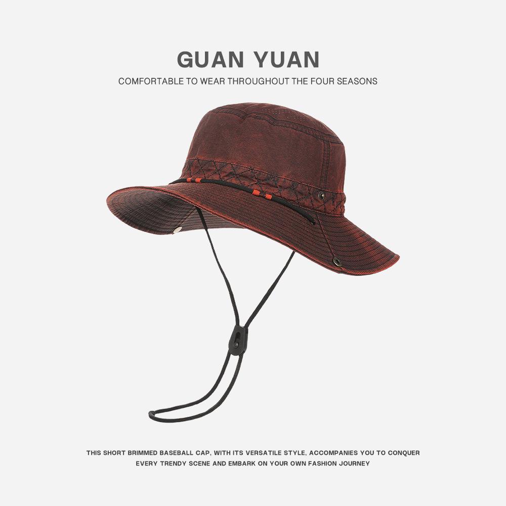 Men's Quick-Dry Color Block Sun Hat, UPF Sun Protection, Waterproof & Breathable; Ideal for Spring/Summer Outdoor Hiking & Sports.