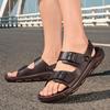 Summer Sandals for Men Lightweight Cushioned Slippers with Anti Slip and Breathable Arch Support Classic Double Button Sandals