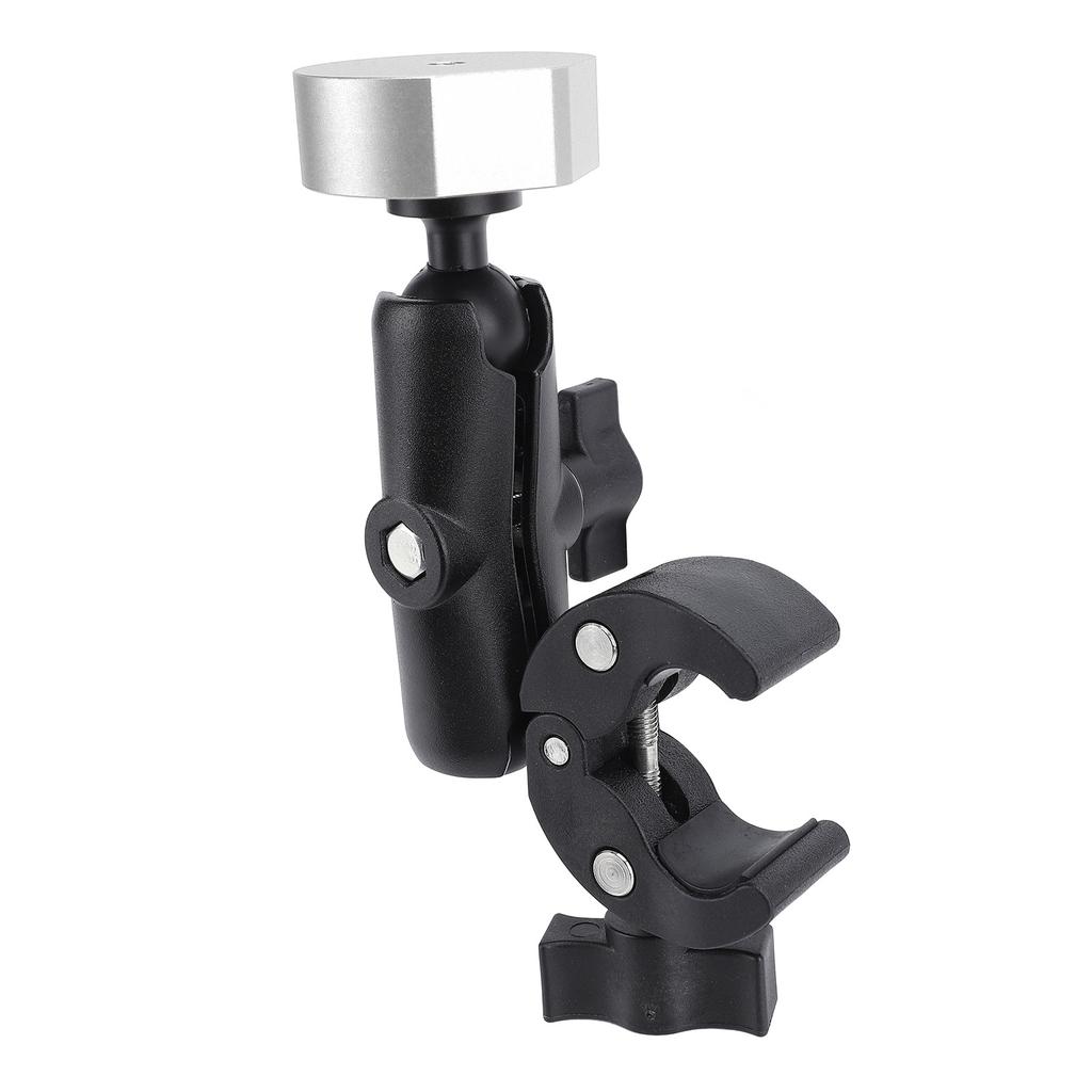 Rv Ladder Mount for Mini ABS Aluminum Alloy Multifunction Adjustable Clamp Mount for Pole RV Trailer Yacht Silver