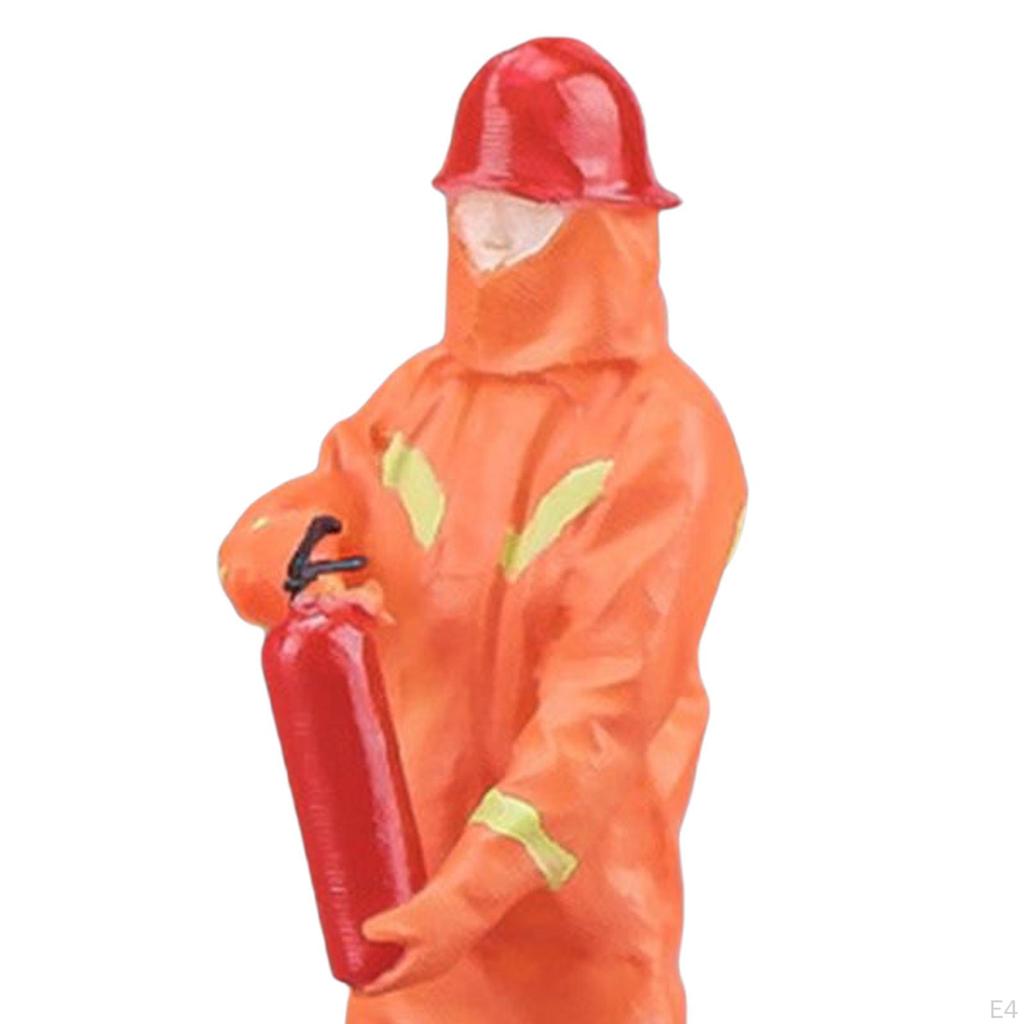 1/32 Scale Models Figurine Miniature People Model ,Fireman Figures for Layout
