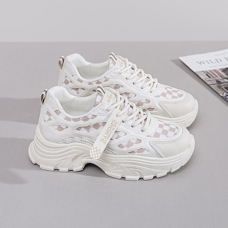 Fashion Women New Fashion Platform Sport Running Shoes Women 2025 New Vintage  Casual Chunky Sneakers Women Mesh Platform Shoes