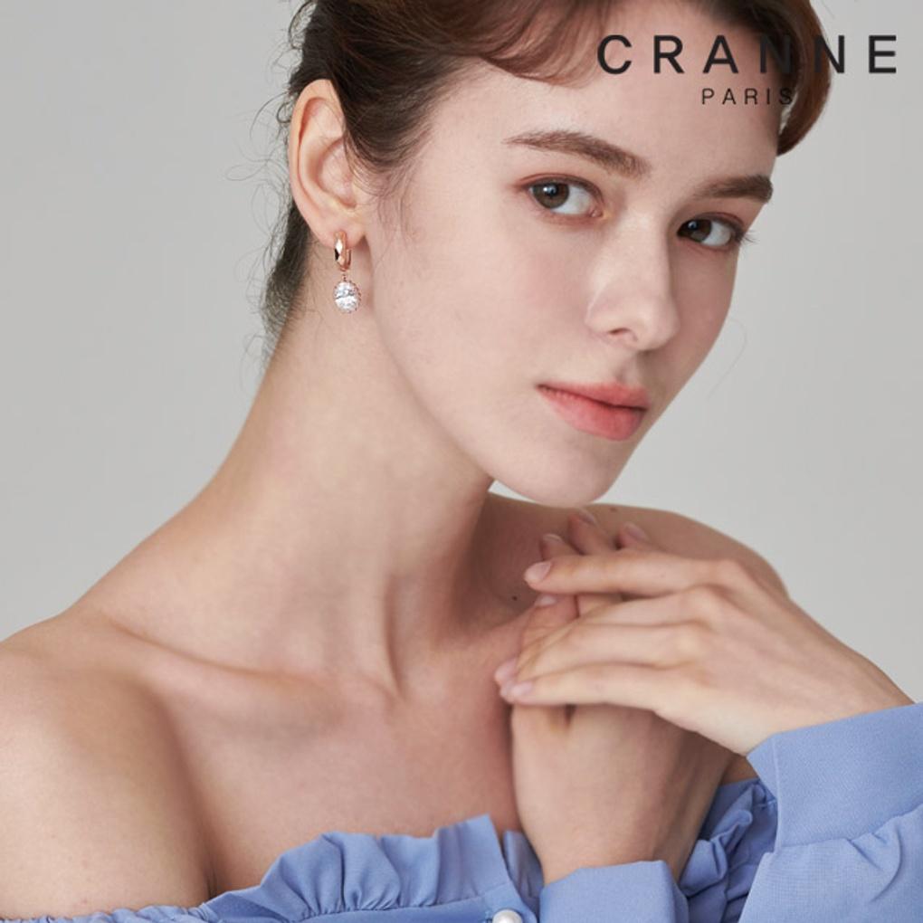 Cubic Drop One-Touch Earrings C24EB318