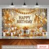2D Flat Printing Gold Glitter Happy Birthday Party Photo Booth Background Cloth