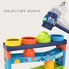 Stacking Ball Colorful Track Slide Rolling Ball Early Educational Knocking Toys Children's Fun Knock Music Piling Table
