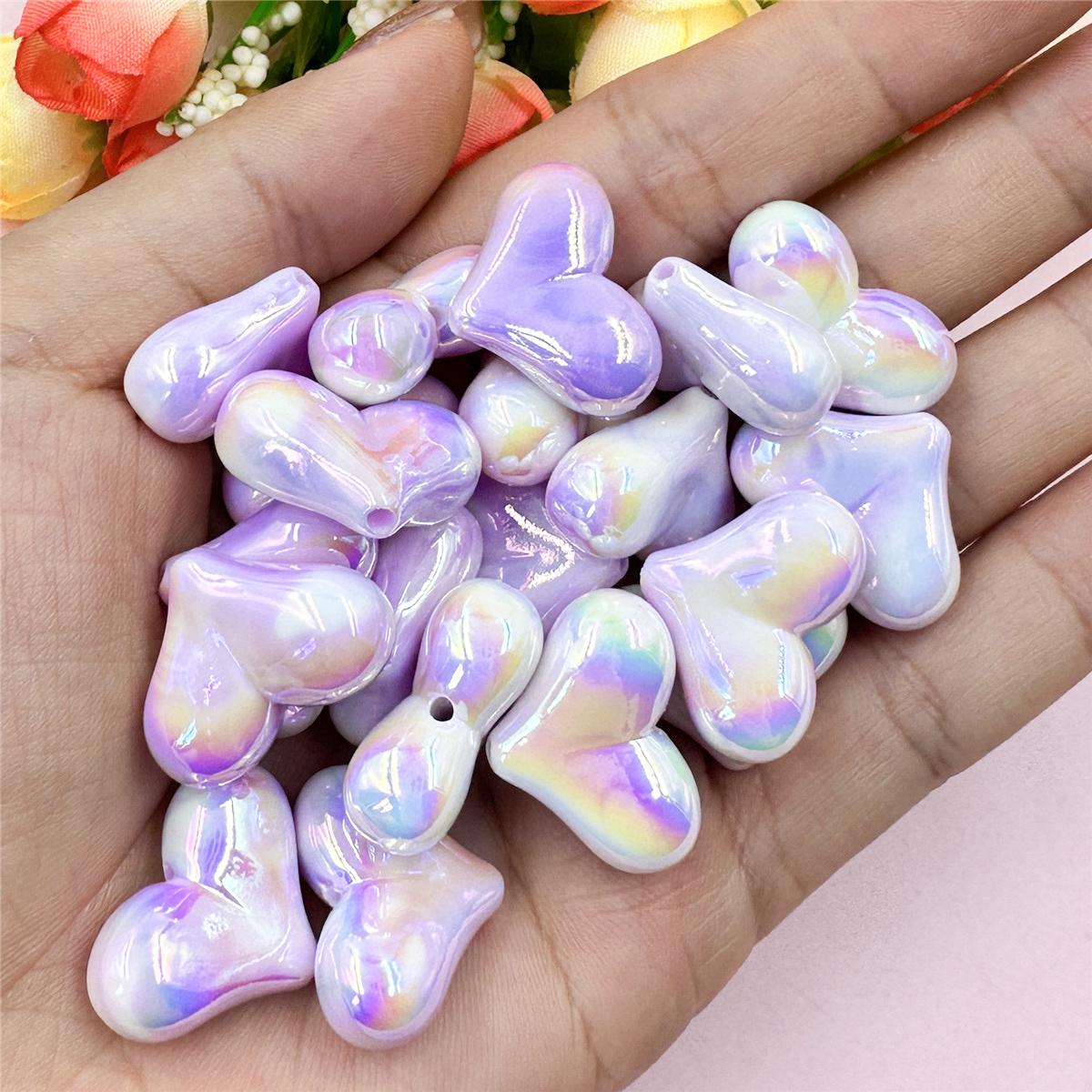 

Сияющий свет 20 шт. креативный бисерный материал свободные бусины DIY бисерный аксессуар 16*22 мм с отверстием акриловый креативный материал ручной работы фиолетовый