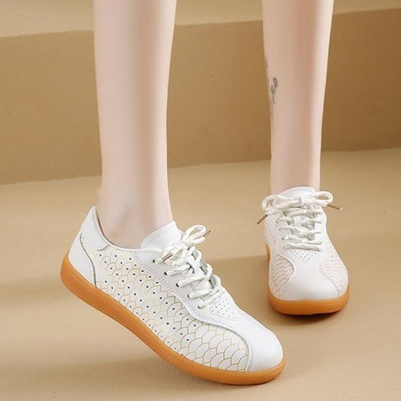 

Модные туфли на плоской подошве большого размера, на четыре сезона, с круглым носком, на шнуровке спереди, на мягкой подошве, противоскользящие, износостойкие, низкие 35-43 35