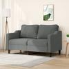 Vidaxl 2-Seater Sofa, Dark Grey, 140 Cm, Upholstered In Fabric