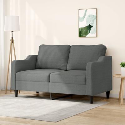 Vidaxl 2-Seater Sofa, Dark Grey, 140 Cm, Upholstered In Fabric