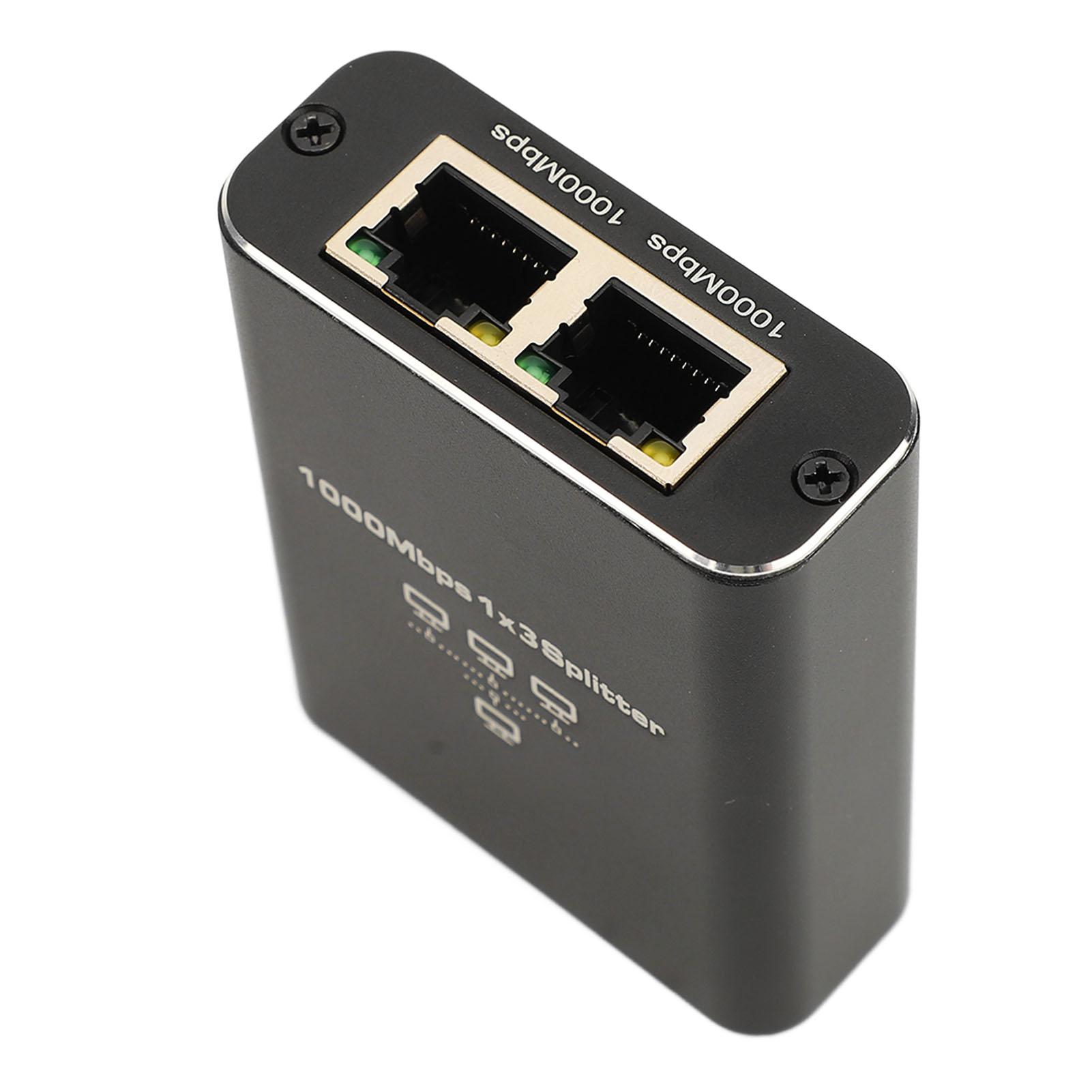 

Гігабітний Ethernet сплітер 1 до 3 1000 Мбіт/с RJ45 LAN сплітер з USB кабелем для Cat5 5e 6 7 8 5V 1A