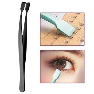 Precise Professional Makeup Tool Lash Applicator Tool Eyelash Cluster Non Slip  Applicator Tweezers for Travel Salon Separating