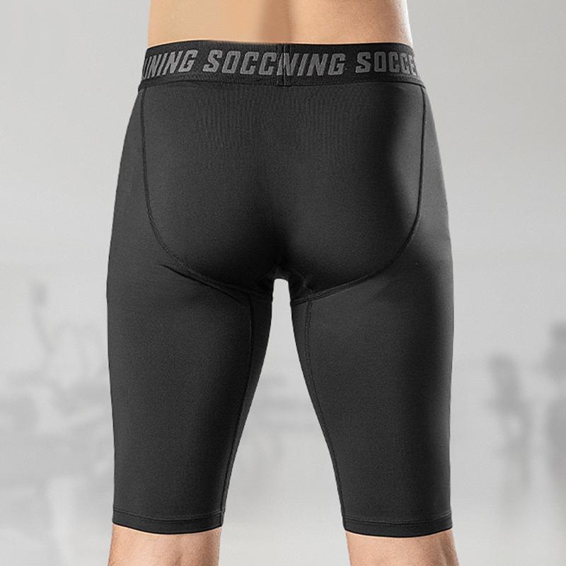 Li-Ning High Elasticity Quick Dry Mid Waist Five Point Sports Shorts Men shorts LNXMX-003