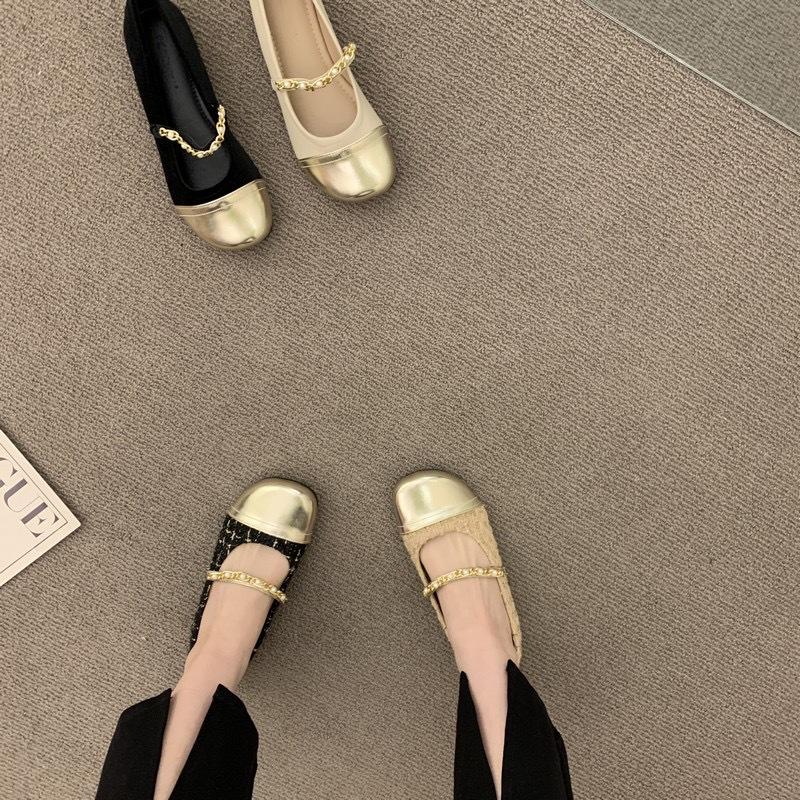 Xiaoxiangfeng Single Shoes Female Spring and Autumn Beanie Shoes Fairy Style French Gentle with Skirt Mary Jane Shoes