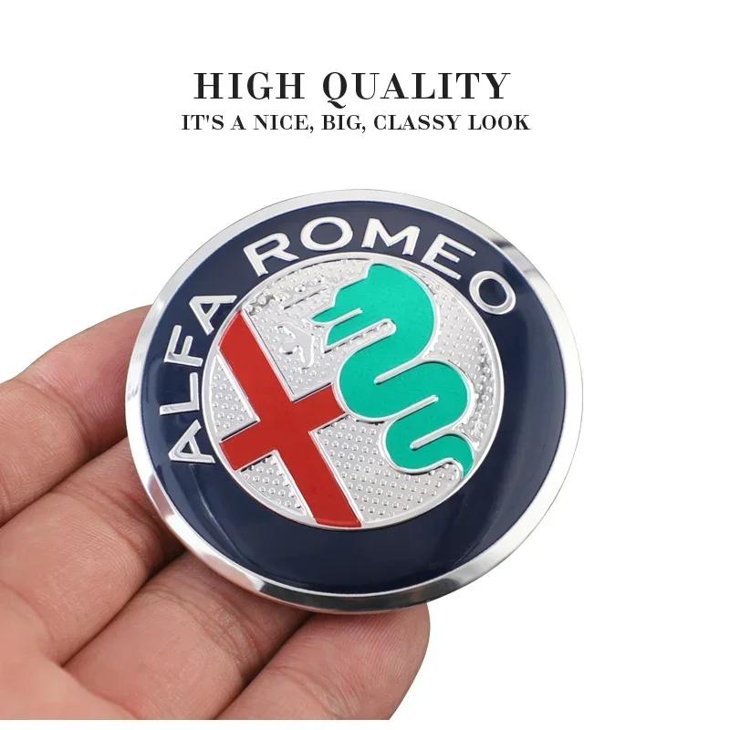 60mm/65mm Car Wheel Rim Tire Hubcap Sticker Decals for Alfa Romeo Giulia Giulietta 159 156 MITO Stelvio 147 Sportiva AccessoriesNC7