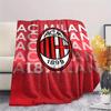 1pc AC Milan Print Flannel Blanket, High quality Comfortable for All Seasons, Home Decor, Warmth and Comfort, Perfect for Christmas Gifts05