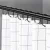 12pcs Oval Shower Curtain Hooks Rings Iron Gliding Hooks  For Bathroom Curtains Rods
