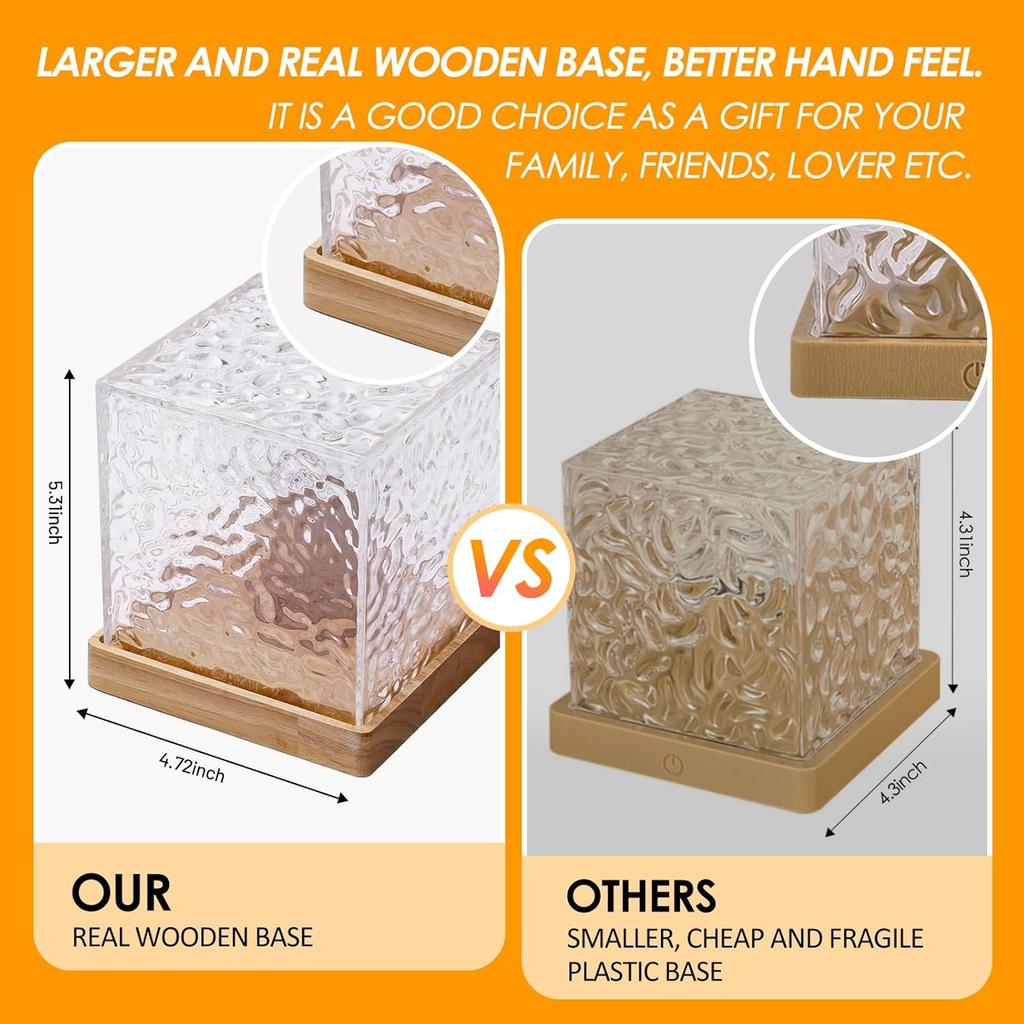 Ocean Wave Projector Light, Northern Lights Lamp with 16 RGB Colors, 30 Lighting Modes Aurora Lamp, Rotating Water Wave Lamp with Remote/Touch