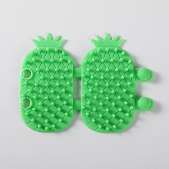 Cat Hair Removal Massage Brush Pineapple Cat Ear Shape Table Leg Scratching Tool Soft Double-Sided Comb for Dogs Cats Self Cleaning