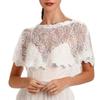 Retro Lace Cover Up Tops Hollow Out Fake Collar Sweet Lace Neckline  Women