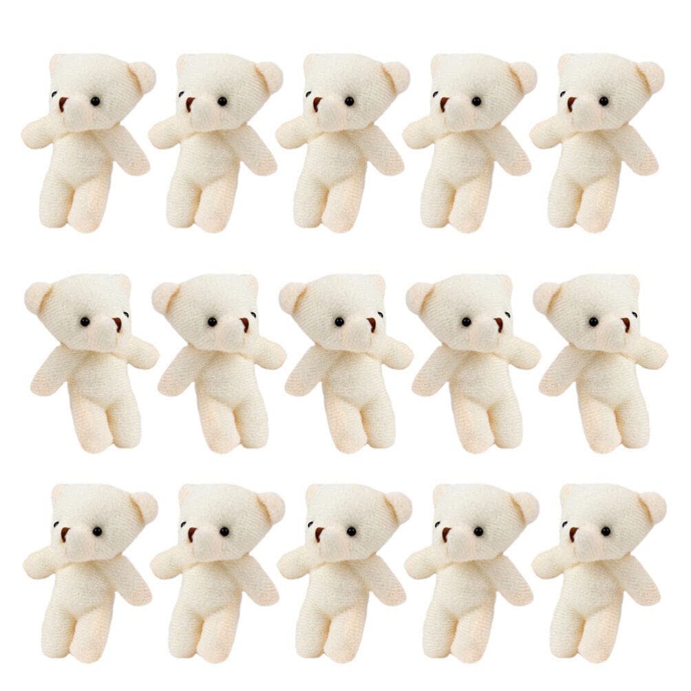 CALLARON Cute Small Stuffed Bears, 12-Piece Fluffy Teddy Bear Kit with Keychains, Perfect for DIY Christmas Decorations, Graduations, Halloween,