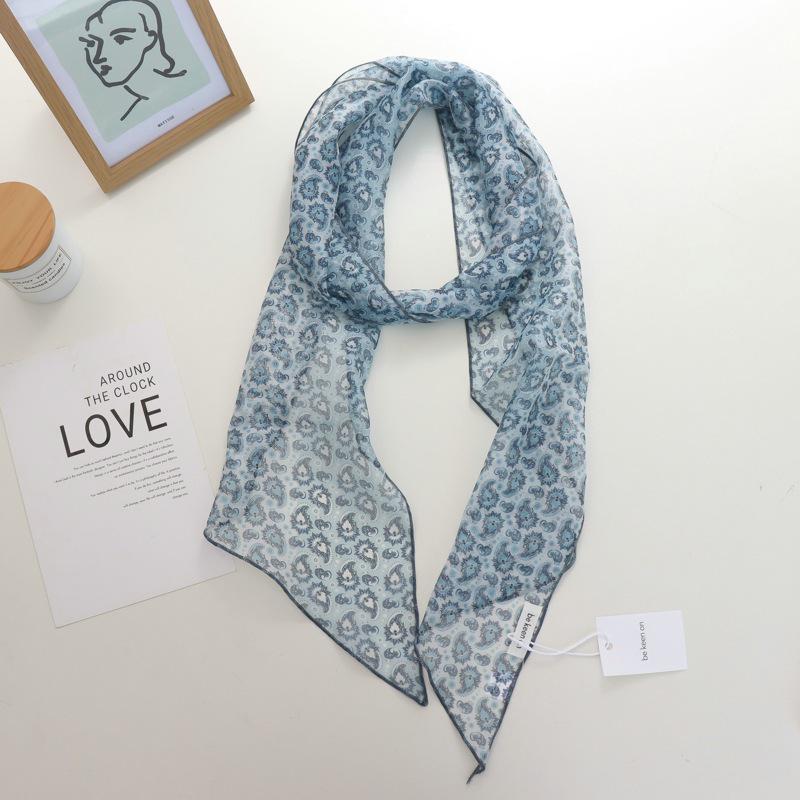 2025 Nische Persönlichkeit Colorblock Seidenschal: Vielseitiges und modisches dünnes Krawattenband-Accessoire für Damen