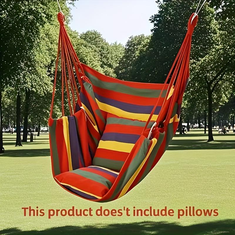 

1 шт. Портативный гамак для отдыха на открытом воздухе с прочной конструкцией из нескольких веревок, удобный и дышащий, прочный для кемпинга, подходит для отдыха на открытом воздухе красный