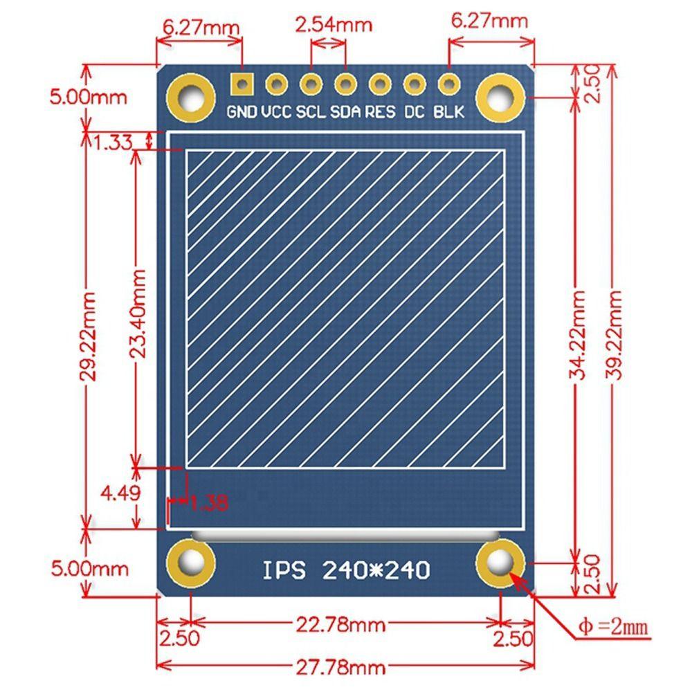 IPS 65K fullfarge LCD-skjerm skjermmodul 3.3V 240x240 modul TFT LCD-modul for Arduino