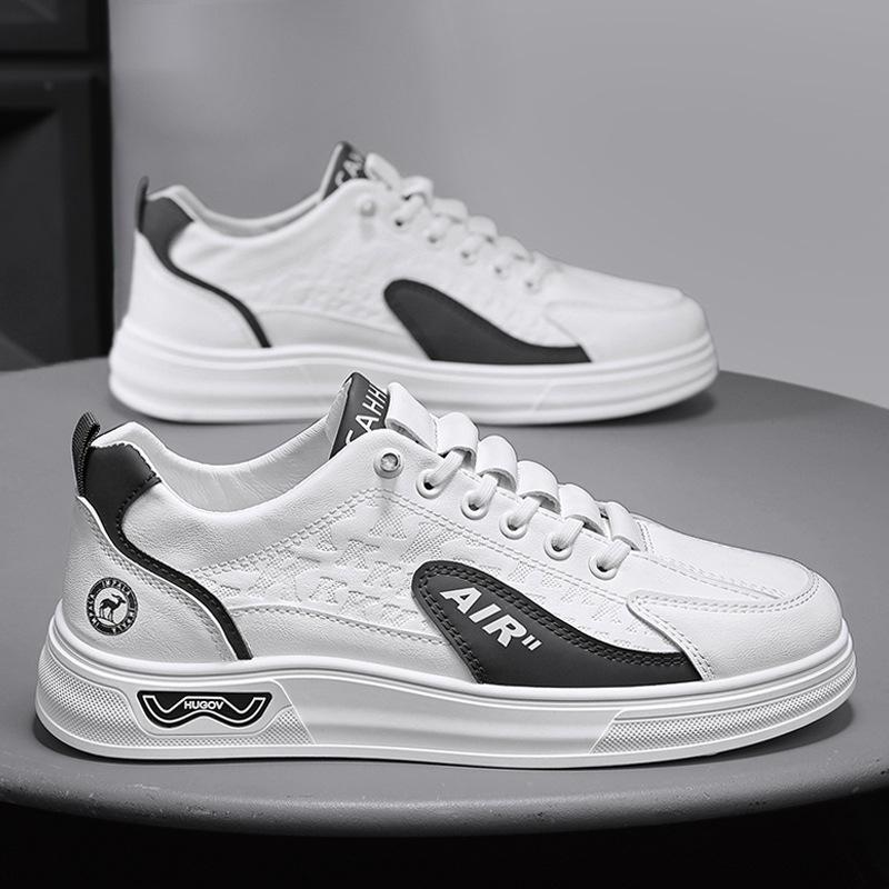 

Кеды мужские повседневные маленькие белые туфли студенческие 2025 новая весна мужская обувь кожаная спортивная модная обувь молодежная на четыре сезона 39