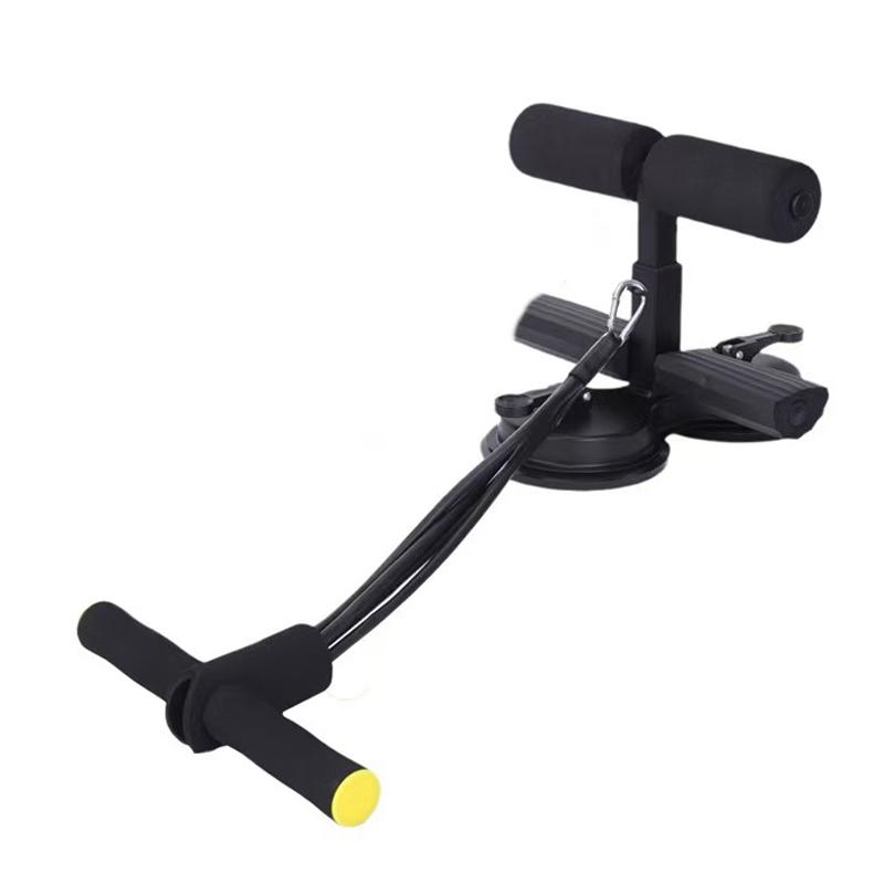 

Stainless Steel Sit-Up Bar with Dual Suction Cups - Adjustable 3-Level Height, Black, Ideal for Core Workouts, Gym Equipment чорний