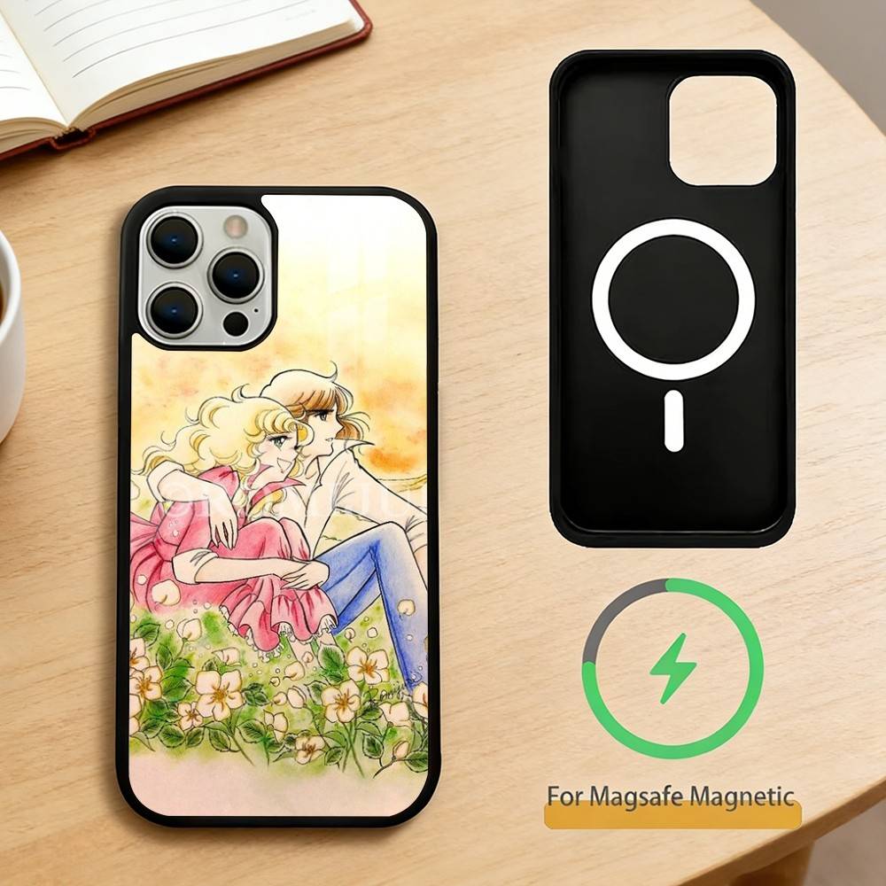 Candy 90s Anime Phone Case For iPhone 14,16,15,13,17,12,Plus,Pro,Max Magnetic For Magsafe Frosted Cover