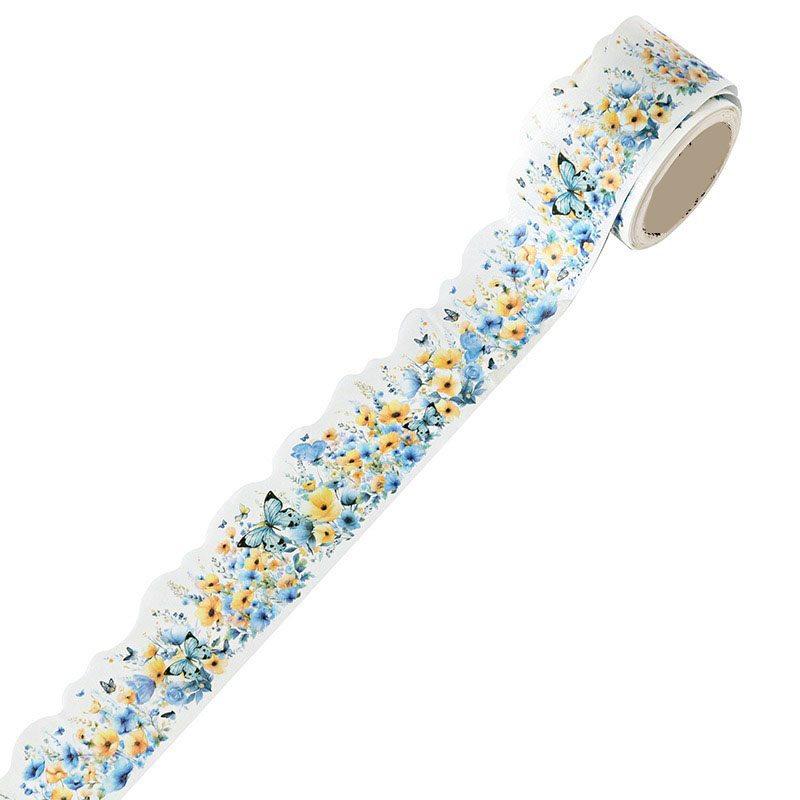 

1roll Paper tape, artistic and romantic watercolor, floral handmade tent decoration, base and background stickers